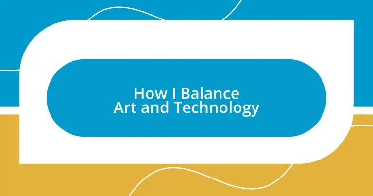 Balance Indesign Tech How I Balance Art and Technology • ellohdesign.com